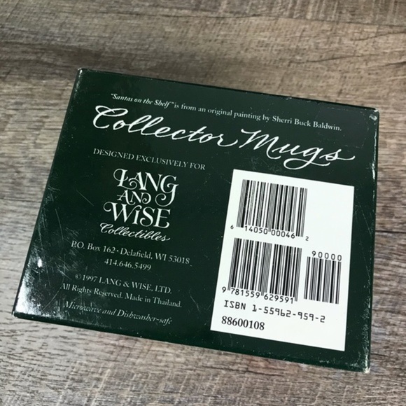 Vintage 90s Lang & Wise Santa mug Christmas with Box new - Picture 6 of 6